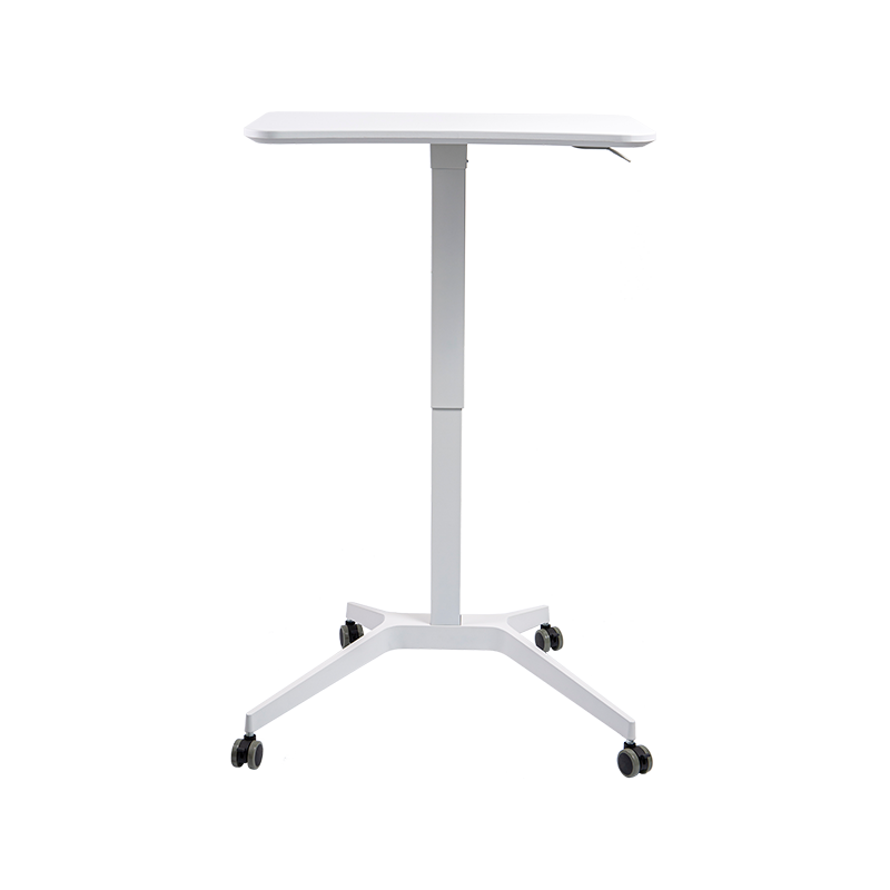 TH07 (firkantet aluminiumsrørsøyle) Pneumatisk høydejusterbart skrivebord