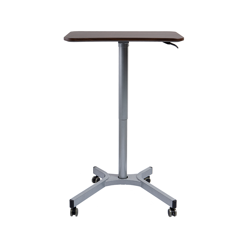 TH08 (aluminiumsrørsøyle) Pneumatisk høydejusterbart skrivebord